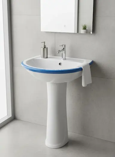 Раковина для ванной, Особенности: Глянцевое, Овальная форма, Материал: Керамика