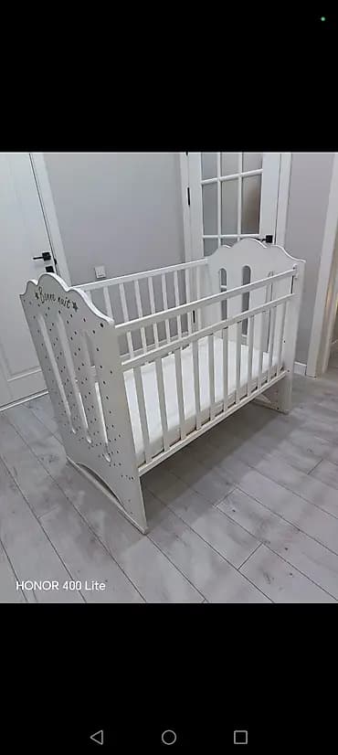 Детская кроватка «Bonne nuit», белая - Классическая прямоугольная