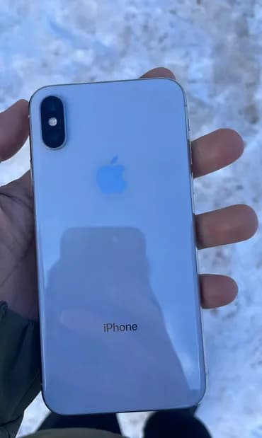 IPhone X, Б/у, 256 ГБ, Белый, Зарядное устройство, Защитное стекло, Чехол, 76 %