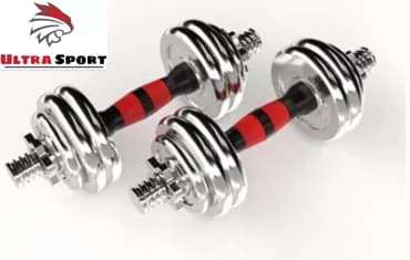 Хромированные гантели 🟡 -▪️на фото 7,5х7,5кг -▫️хромированные