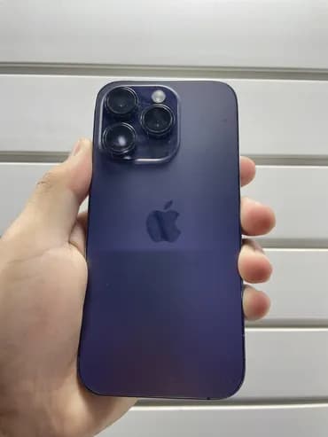 IPhone 14 Pro, Б/у, 256 ГБ, Deep Purple, Защитное стекло, 88 %