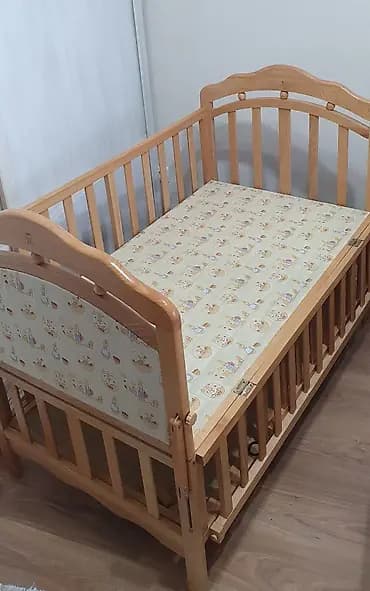 Детская односпальная кровать, Б/у, Для девочки, Для мальчика, С матрасом, Дерево, Самовывоз, Платная доставка