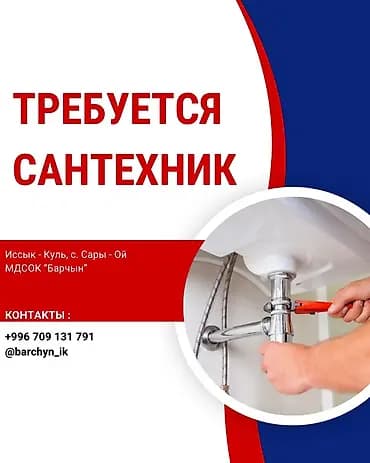 Вакансия: сантехник опыт особо не требуется (важно знать основы)