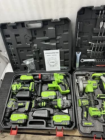 Аккумуляторный набор электроинструментов 21V Li‑ion в ударопрочных