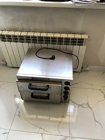 Электрическая печь для пиццы/выпечки, двухкамерная, из нержавеющей