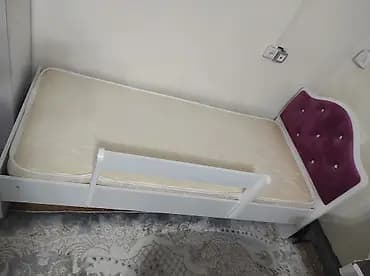 Детская односпальная кровать с матрасом. - Размер спального