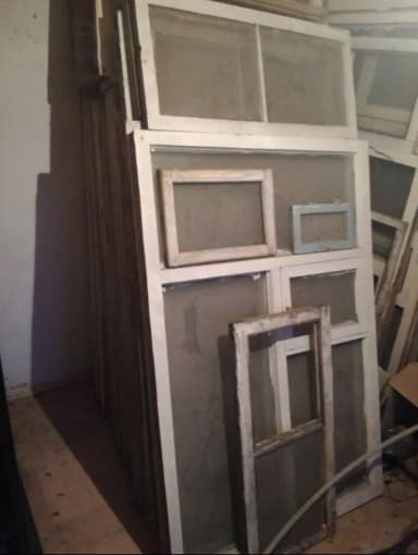 Окна б/у 20 шт, размер 1.0х1.5+верхняя створка 1,0х0,4