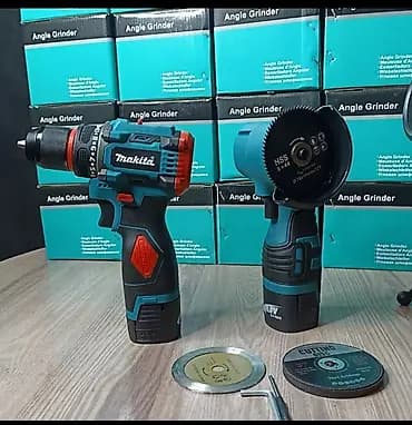 Набор 2в1 Мини болгарка Мини Шуруповерт безщетечная железный патрон 5