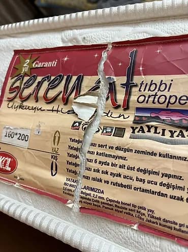 Ортопедиялык матрас, Колдонулган, Башка бренд, Башкалар, Турция, Пахта