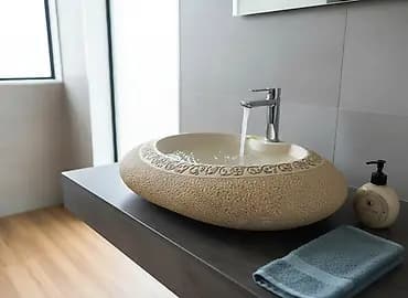 Раковина для ванной, Круглая форма, Материал: Керамика, Размер: 70 x 43 см