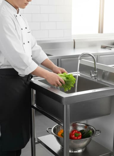 Нержавейка новый Кухонный мойка Длина 60см Ширина 60см Высота 80см