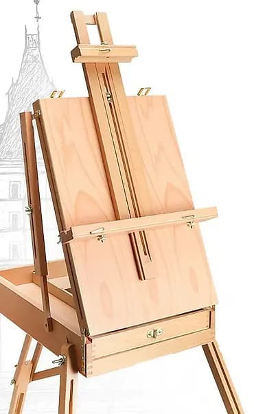 Фирменный оригинал БОЛЬШОЙ мольберт‑этюдник из бука - Материал