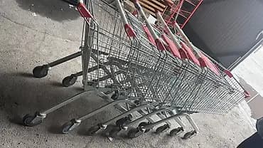 Торговые тележки для магазина/супермаркета - Материал: оцинкованная