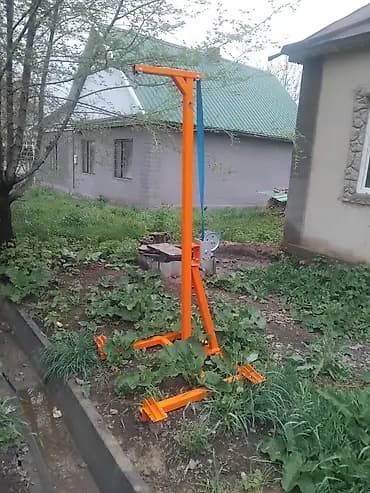 Портативная подвесная таль-стойка (мини‑кран) - Самонесущая стойка из