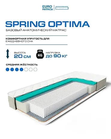 SPRING OPTIMA — базовый анатомический матрас для ежедневного сна