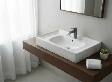 Раковина для ванной, Квадрат форма, Материал: Керамика