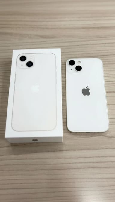 IPhone 13, Б/у, 128 ГБ, Старлайт, Коробка, 83 %