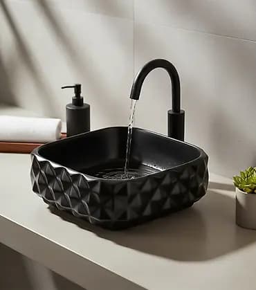 Раковина для ванной, Квадратная форма, Материал: Керамика, Размер: 40 x 40 см