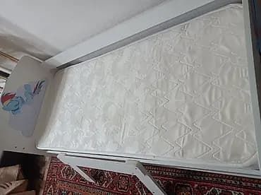 Детская односпальная кровать, Б/у, Для девочки, Для мальчика, С матрасом, ДСП, Самовывоз
