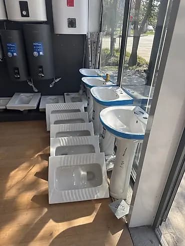 Ванна үчүн раковина, Өзгөчөлүктөрү: Жылтырак, Материалы: Керамика