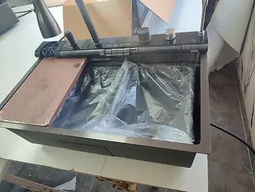 Кухонная мойка, Врезной способ установки, Двойная форма, Размер: 75 x 45 см