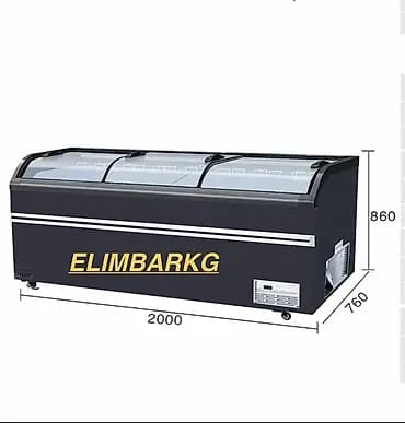 Промышленный морозильный ларь-витрина с раздвижными стеклянными