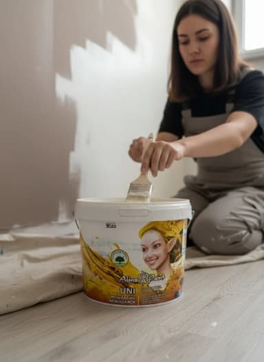 Моющаяся краска Alina Paint Uni предназначена для внутренних работ