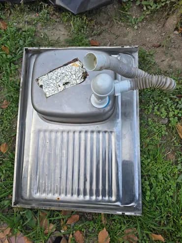 Кухонная мойка, Врезной способ установки, Квадрат форма, Материал: Металл, Размер: 80 x 60 см