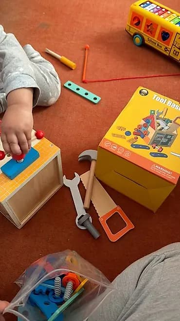 Деревянный развивающий набор “Tool Box/Busy House” для детей. Что