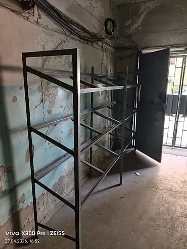 Металлический стеллаж каркасного типа из прочного железа, 6 мин сом