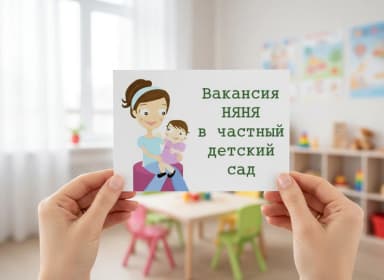 В частный детский сад, с добрыми сотрудниками и воспитанными детьми