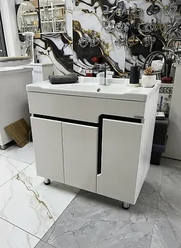Ванна үчүн раковина, Квадрат формасы, Материалы: Керамика, x 85 см