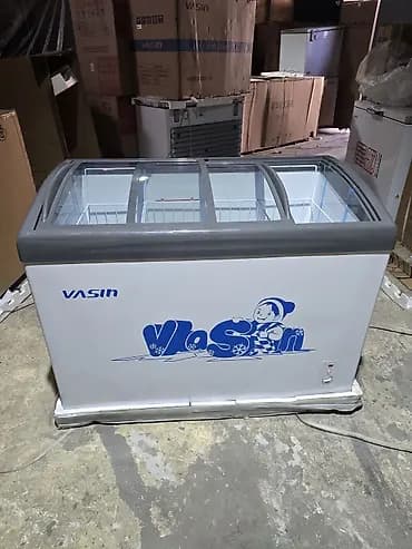 Морозильный ларь VASIN с раздвижными стеклянными крышками 278литр