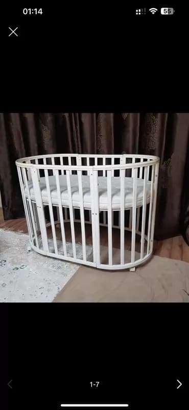 Детская односпальная кровать, Б/у, Для девочки, Для мальчика, С матрасом, Дерево, Самовывоз