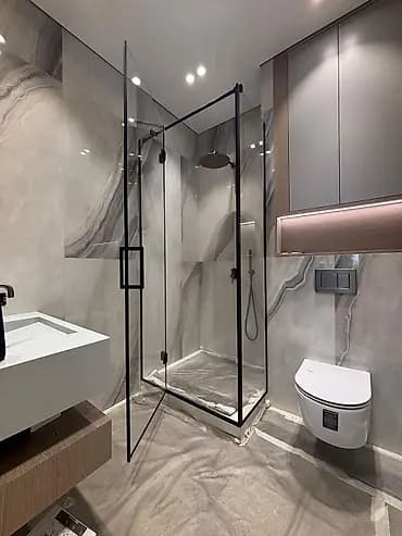 Душевая перегородка с двойным раздвижным механизмом — максимум