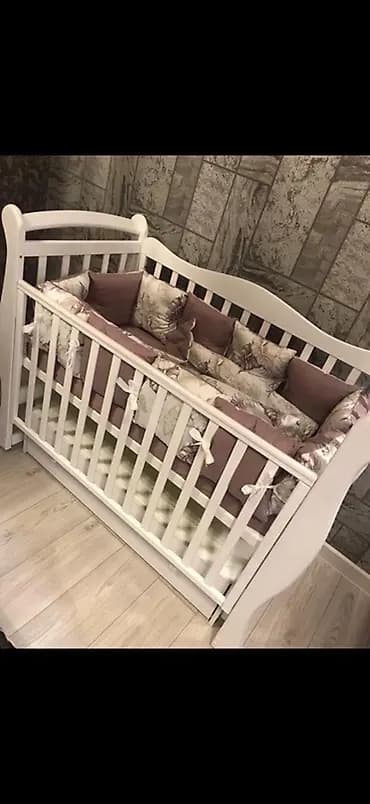 Детская односпальная кровать, Б/у, Для девочки, Для мальчика, С бортиком, Дерево, Самовывоз