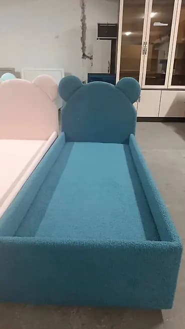 Детская односпальная кровать с мягким изголовьем «Мишка» - Дизайн