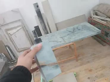 Раковина для ванной, Особенности: Мраморные прожилки, Материал: Камень