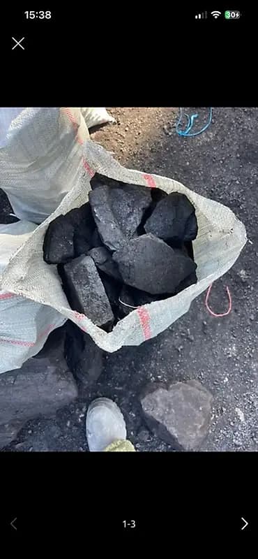 Уголь Кара-Кече, Платная доставка, Самовывоз, В розницу, Фракция: Крупный (К), В мешках