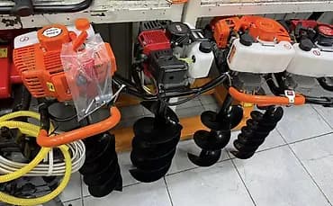 Мотобур с насадкой 250 мм Мощный бензиновый бур ROLF с буровой