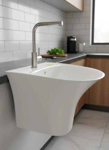 Кухонная мойка, Накладной способ установки, Размер: 45 x 46 см