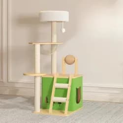 Игровой комплекс для кошек с домиком и когтеточками Размеры -