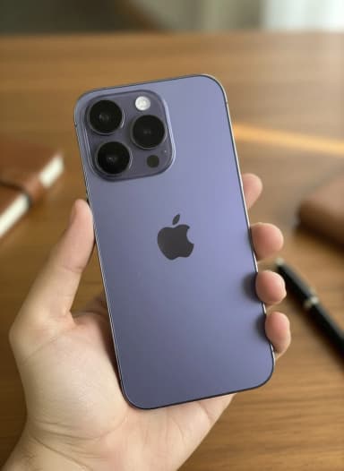 IPhone 14 Pro, Колдонулган, 256 ГБ, Deep Purple, Коргоочу айнек, Каптама, Кабель, 90 %