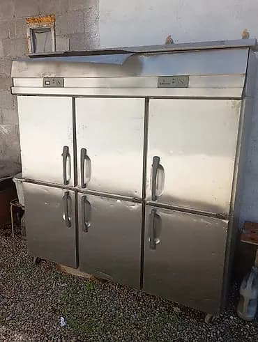 Промышленный холодильный шкаф из нержавеющей стали, 6-дверный, на