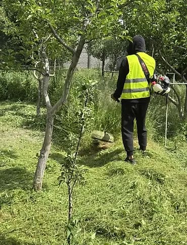 Аймактарды жыйнап тазалоо, Газон чабуу