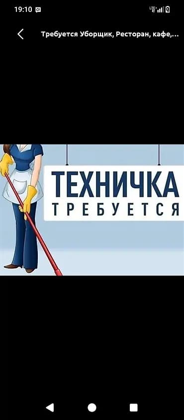Талап кылынат Тазалоочу, Төлөм: Жума сайын