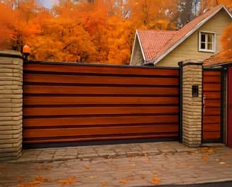 Деревянные ворота 