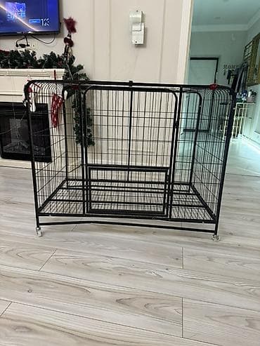 Большая металлическая клетка для домашних животных - Прочная стальная at lalafo.kg Большая металлическая клетка для домашних животных - Прочная стальная