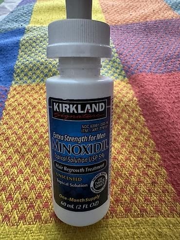 Kirkland Signature Minoxidil 5% — топический раствор для мужчин для at lalafo.kg Kirkland Signature Minoxidil 5% — топический раствор для мужчин для