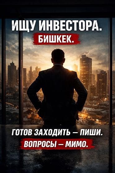 Ищу инвестора. Бишкек. Запускаю технологичный офлайн-сервис с высоким at lalafo.kg Ищу инвестора. Бишкек. Запускаю технологичный офлайн-сервис с высоким